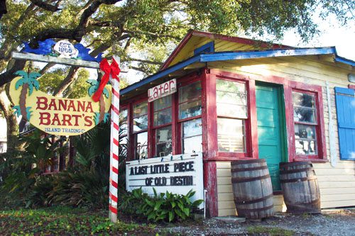 Relax at Banana Bart's in Destin, Florida, a laid-back beach bar offering refreshing drinks, delicious bites, and stunning views of the Gulf Coast. Banana Bart’s