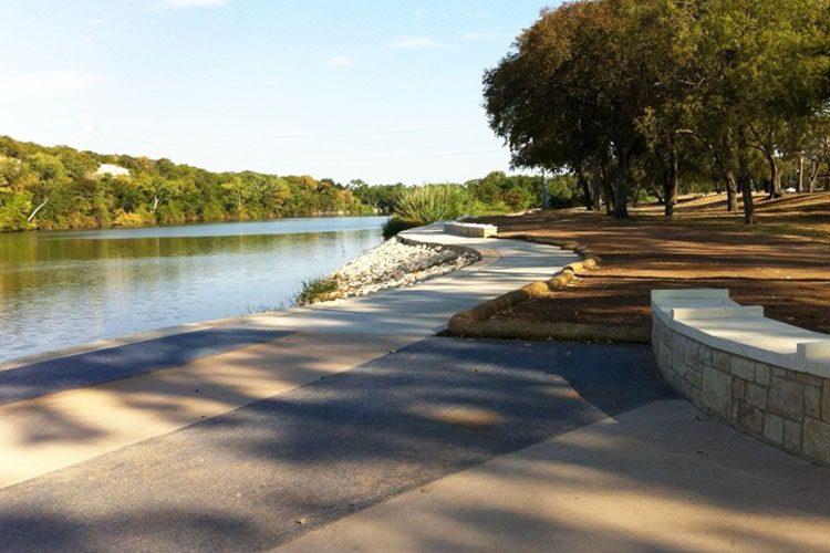 Relax at Brazos Park East: A scenic Waco park along the Brazos River, offering picnic spots, boat ramps, and beautiful trails for outdoor enjoyment. What to do in Waco, Texas Brazos Park East