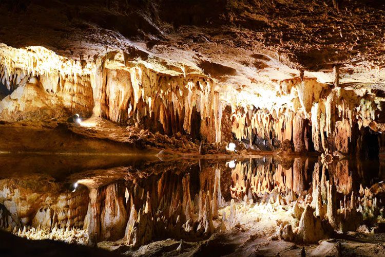 A stunning view of Crystal Cave, showcasing its impressive rock formations and sparkling mineral deposits Best Tourist Spots in Pennsylvania