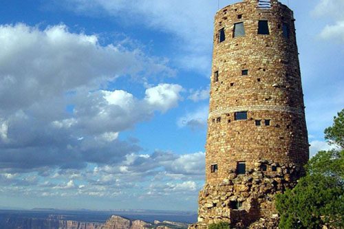 Visit the Desert View Tower near Jacumba, California, for panoramic views of the desert landscape and unique stone architecture to explore. Desert View Tower-min