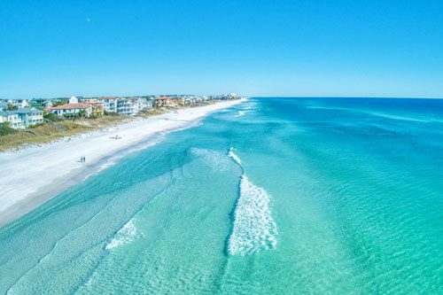 Soak up the sun at Miramar Beach in Destin, Florida, with its crystal-clear waters, white sand beaches, and exciting water sports activities. Miramar Beach Florida