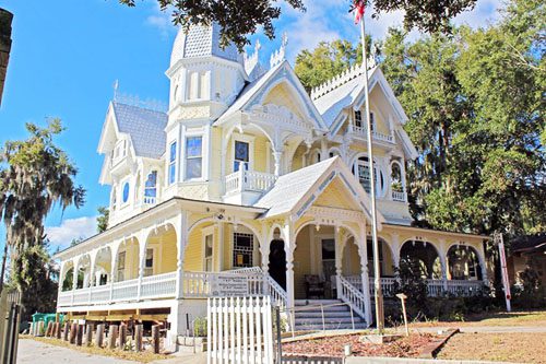 Visit Mount Dora, Florida: A charming lakeside town famous for its antique shops, picturesque views, art festivals, and friendly community atmosphere. Mount Dora Florida-min