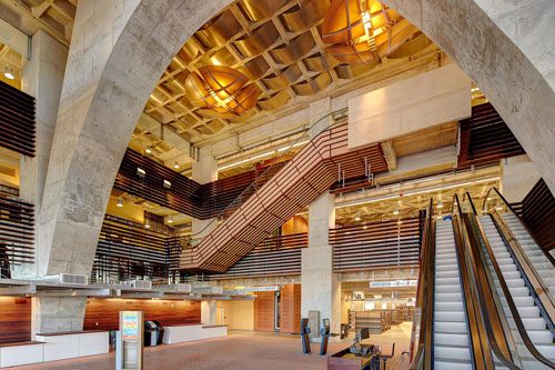 San Diego Main Library is a modern architectural gem in downtown San Diego