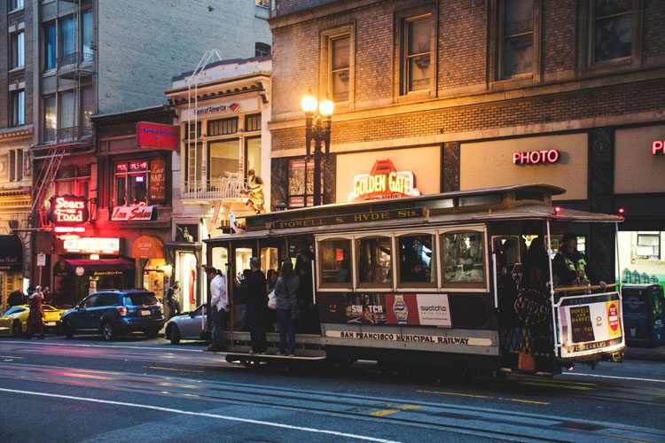 Ride San Francisco's historic cable cars, an iconic experience offering breathtaking views of the city’s steep hills and vibrant neighborhoods. San Francisco’s historic cable cars