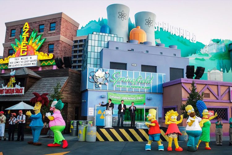 Join Homer, Marge, Bart, Lisa, and Maggie on The Simpsons Ride at Universal Studios Hollywood for a thrilling and hilarious adventure! The Simpsons Ride