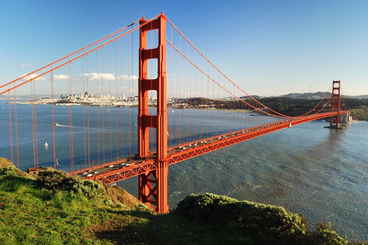 Marvel at the iconic Golden Gate Bridge, a stunning symbol of San Francisco, offering breathtaking views and unforgettable photo opportunities. iconic Golden Gate Bridge Best Places to Visit in California